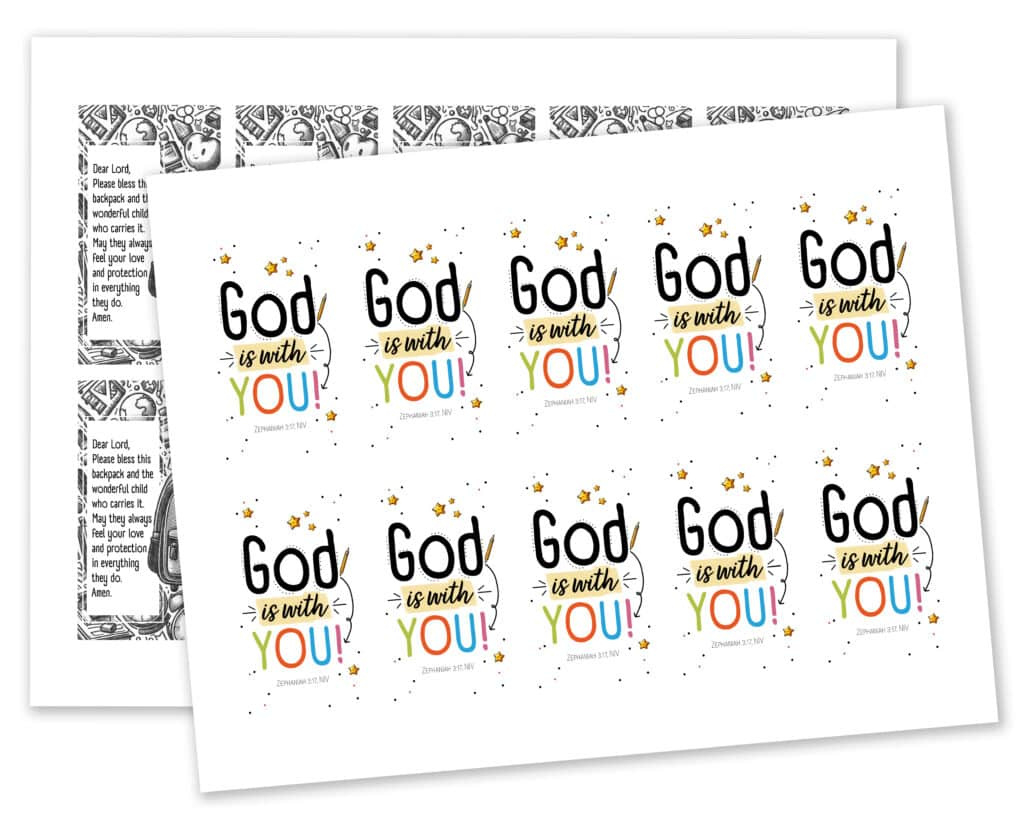 Enhance Back-To-School With Backpack Blessing Tags For Kids with Free Printable Blessing Bag Tags