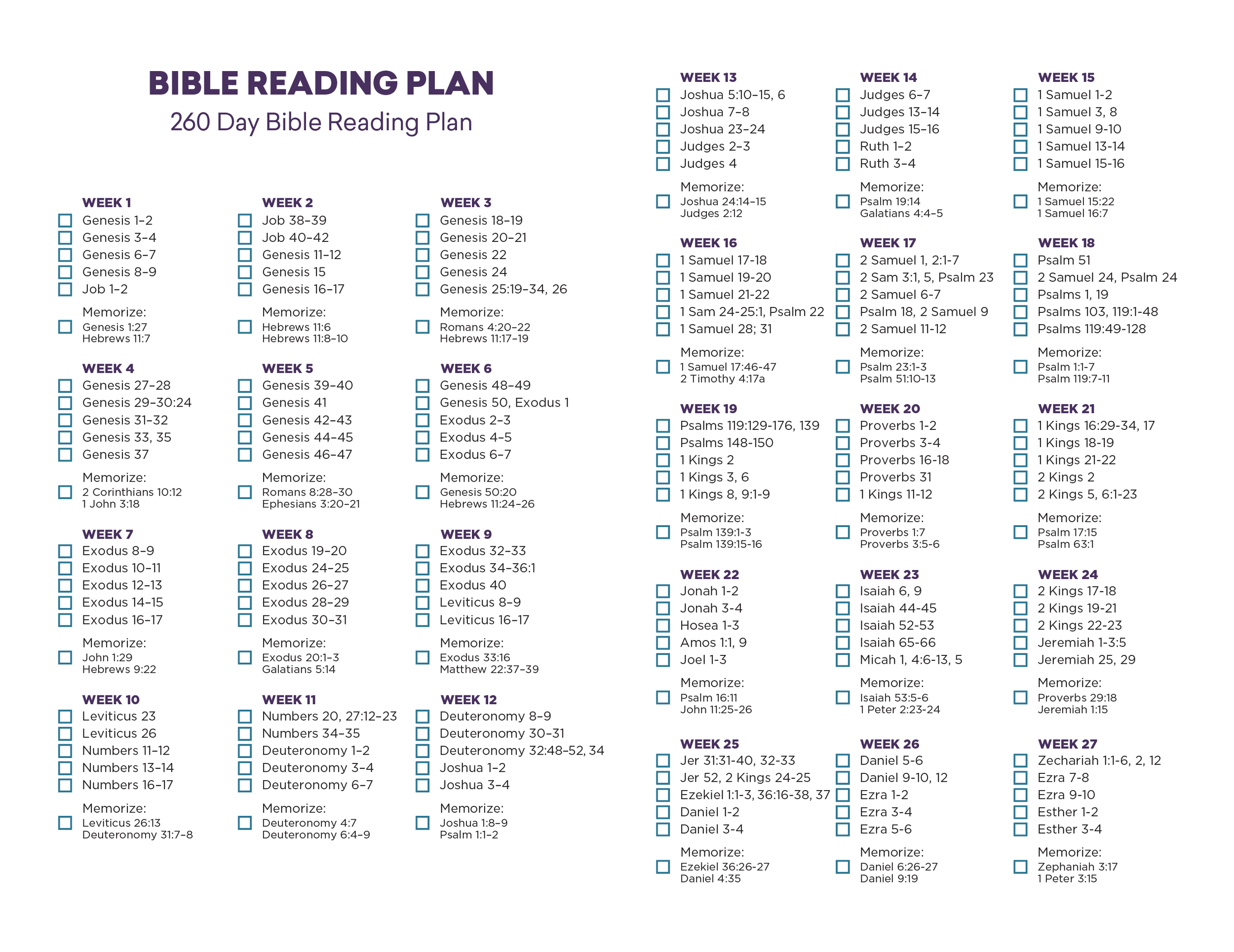 F-260 Bible Overview — Lifepoint Church for FREE Printable Bible Reading Plan