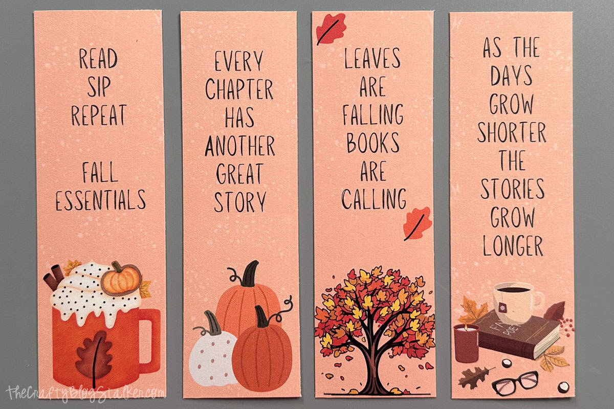 Fall Printable Bookmarks Free - The Crafty Blog Stalker regarding Free Printable Bookmarks For Books