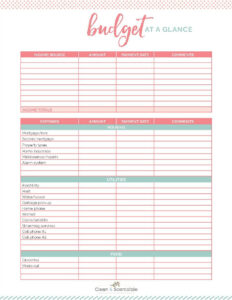 Family Binder Budgeting Printables - Clean And Scentsible intended for Free Printable Budget Binder Sheets