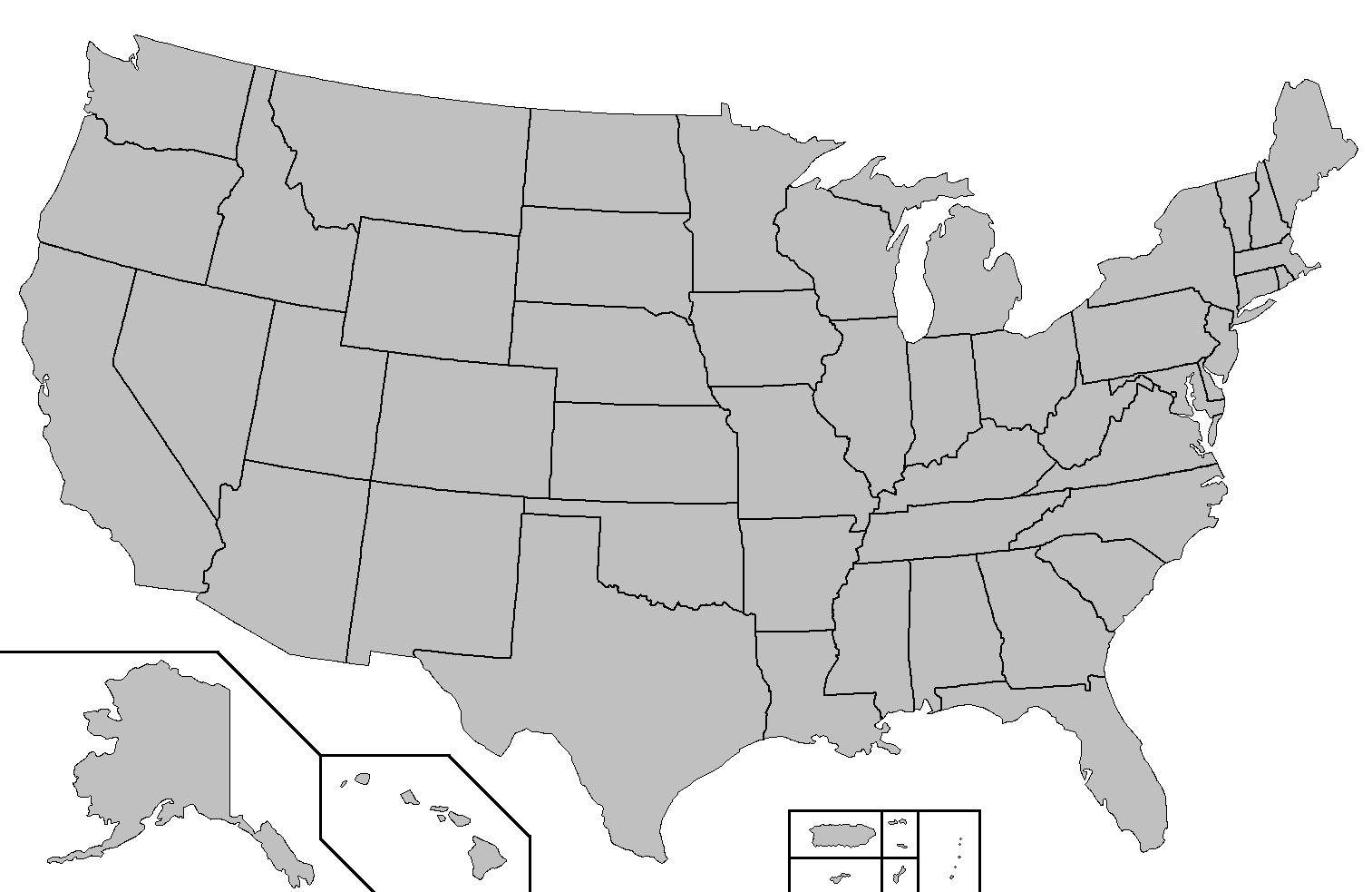 File:blank Map Of The United States - Wikimedia Commons in FREE Printable Black and White Map of the United States