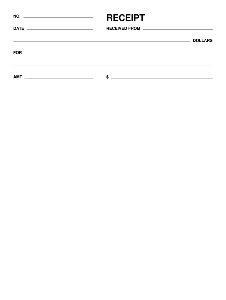 Fillable Receipt: Fill Out &amp;amp; Sign Online | Dochub with Free Printable Blank Receipt Template