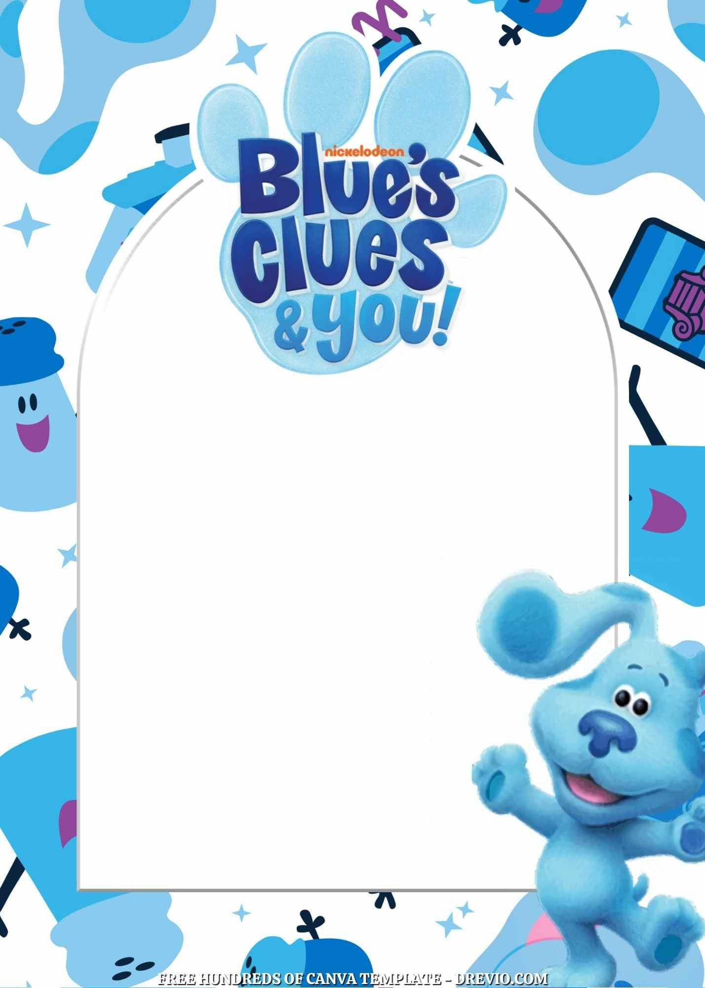 Free – 14+ Blue&amp;#039;S Clues Canva Birthday Invitation Templates pertaining to FREE Printable Blues Clues Birthday Invitations