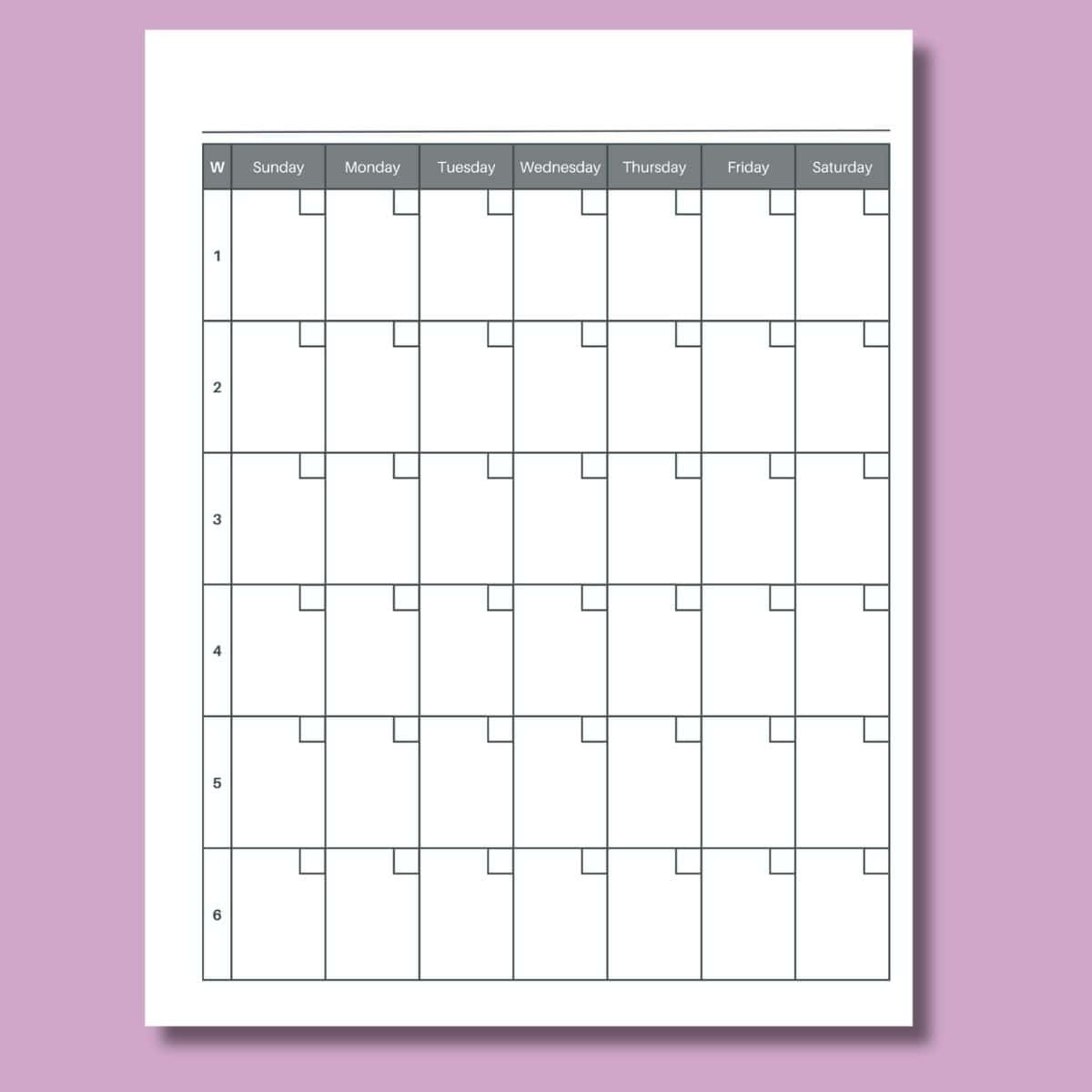 Free 6-Week Calendar Printable Pdf with regard to Free Printable Blank 6 Week Calendar