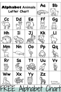 Free Abc Chart Black And White intended for FREE Printable Black and White Alphabet Letters