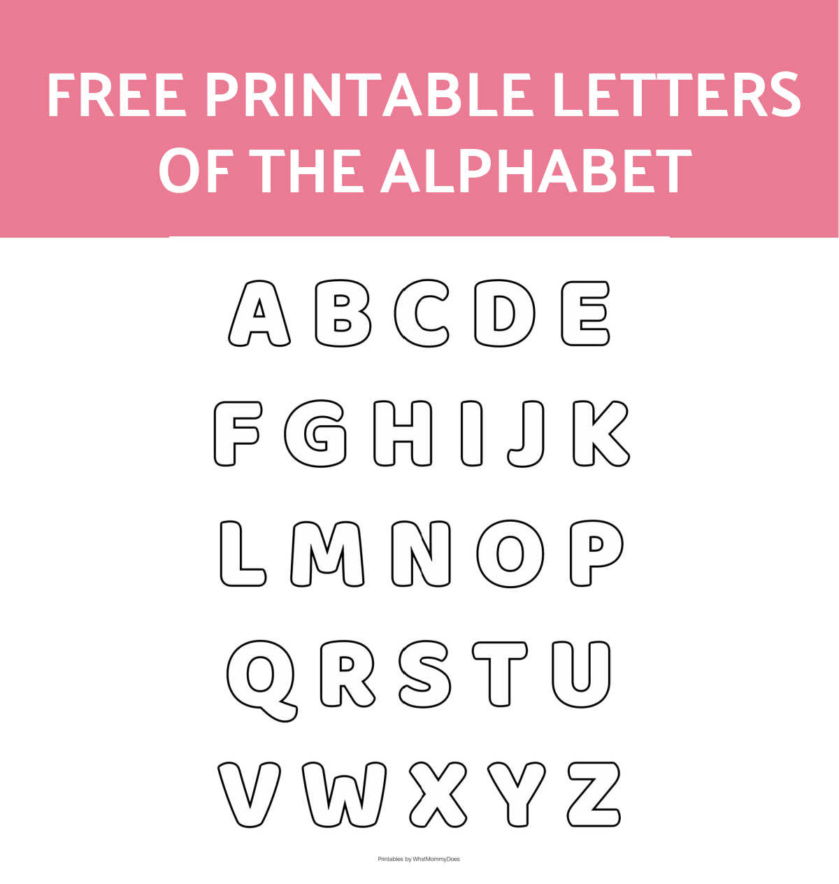 Free Alphabet Printables – Letters, Worksheets, Stencils &amp;amp; Abc regarding FREE Printable Block Letters Printable