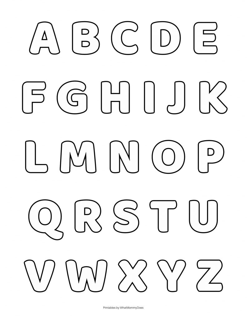 Free Alphabet Printables – Letters, Worksheets, Stencils &amp;amp; Abc with FREE Printable Block Letter Templates