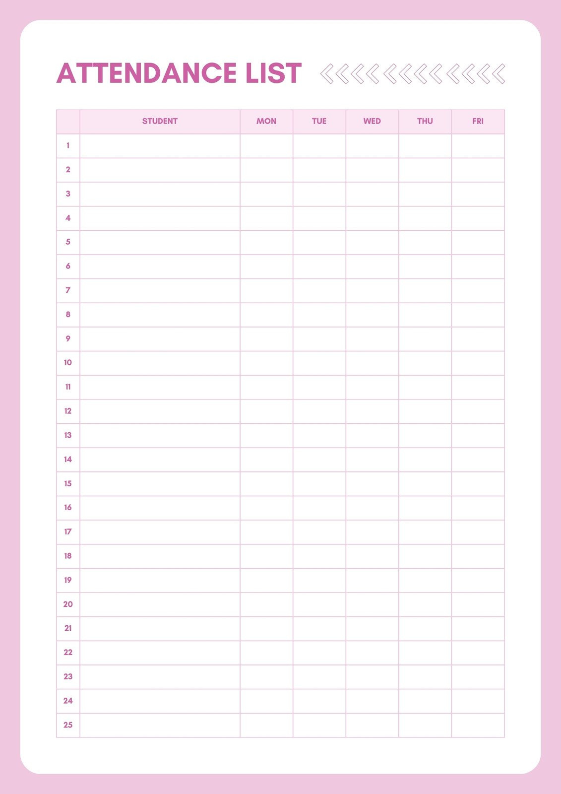 Free And Customizable Attendance Templates within Free Printable Attendance Sheet Template