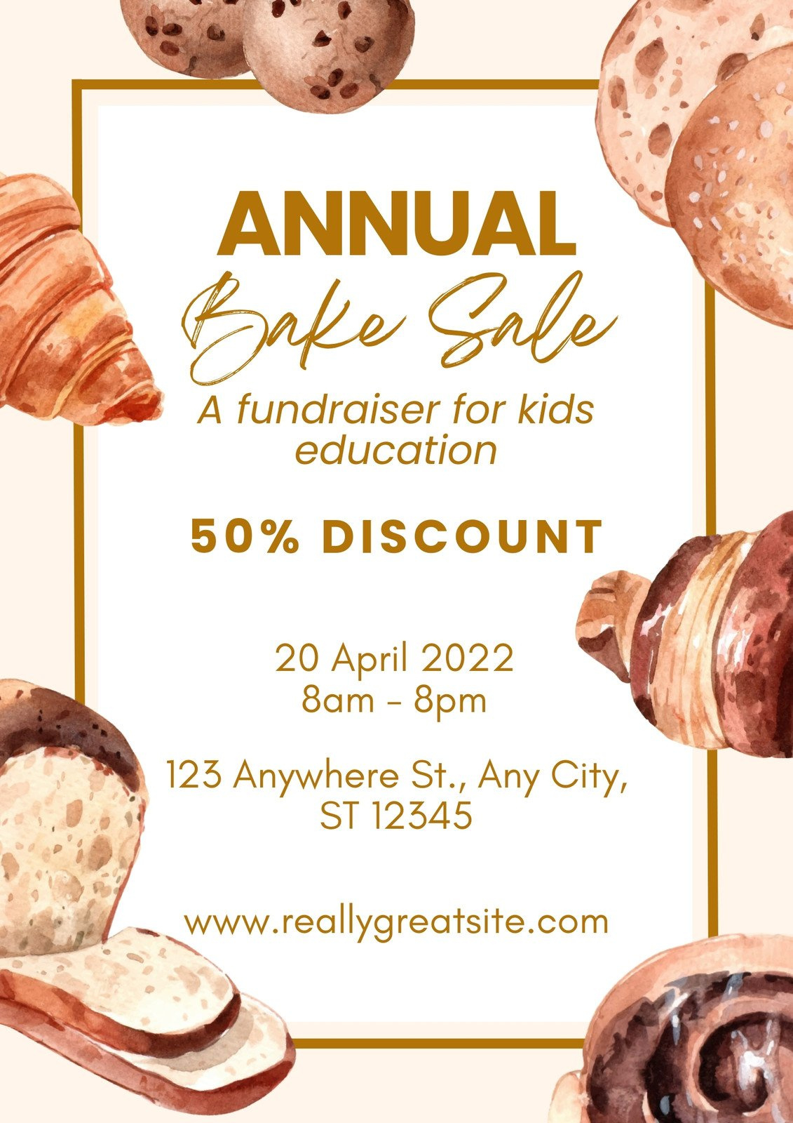 Free And Customizable Bake Sale Templates | Canva with FREE Printable Bake Sale Signs