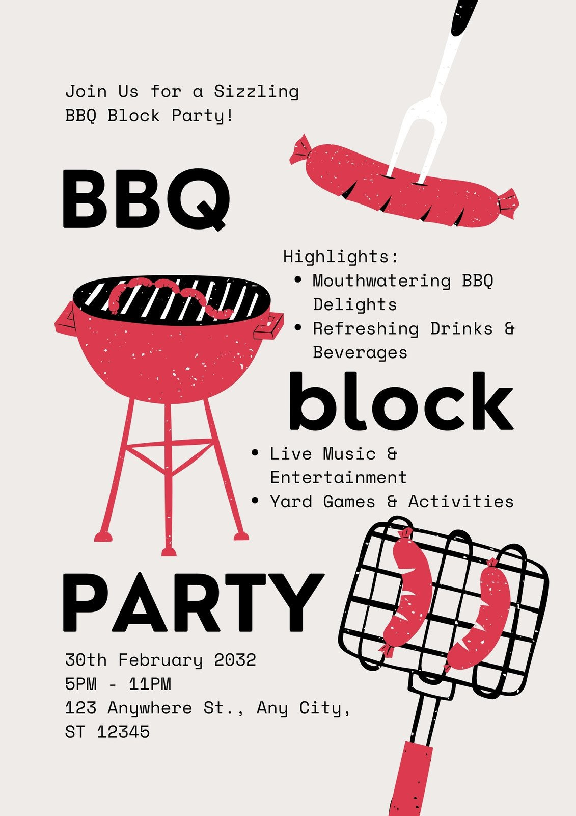 Free And Customizable Bbq Templates regarding Free Printable Bbq Flyer Templates
