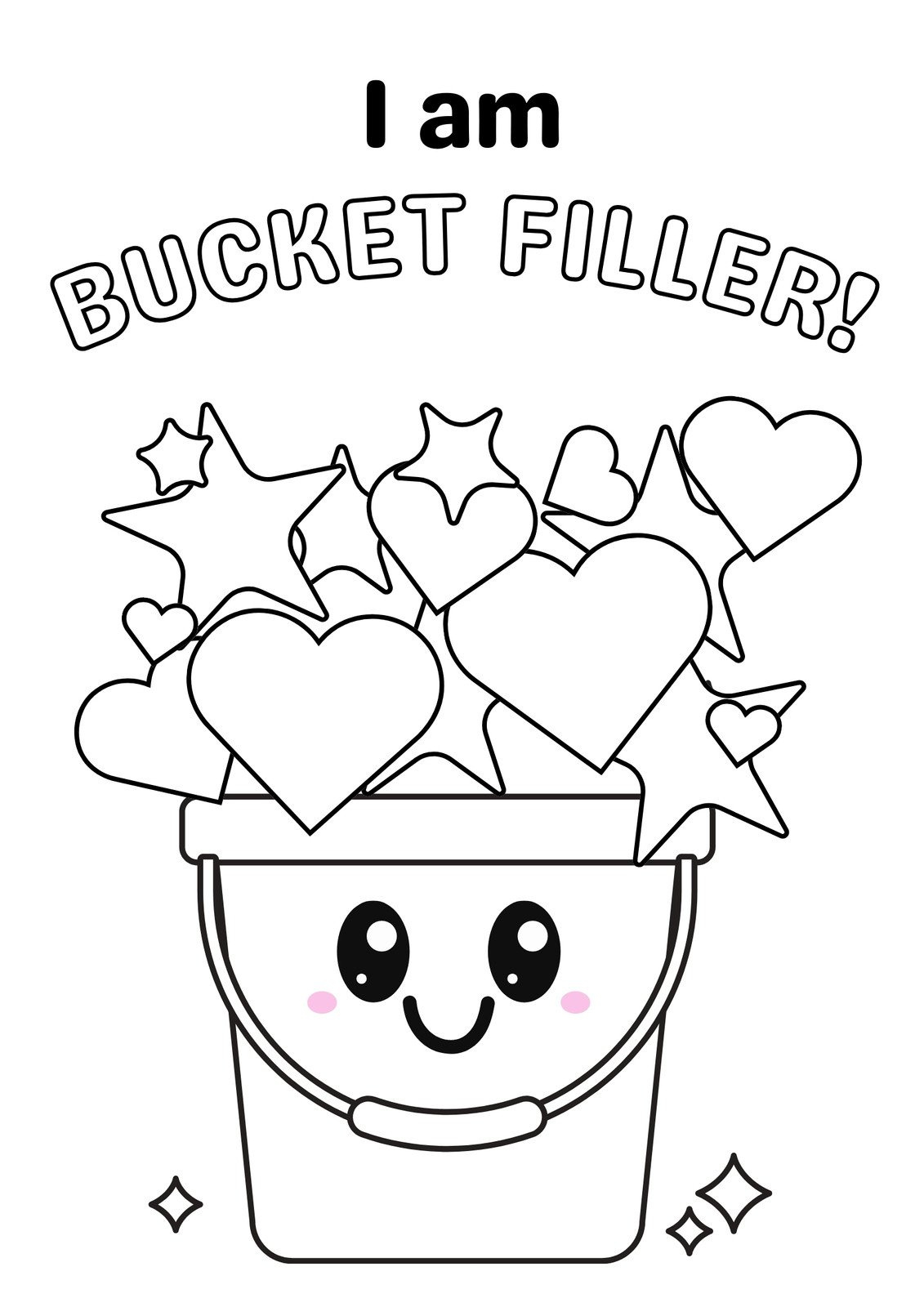 Free And Customizable Bucket Templates with FREE Printable Bucket Filler Template Printable