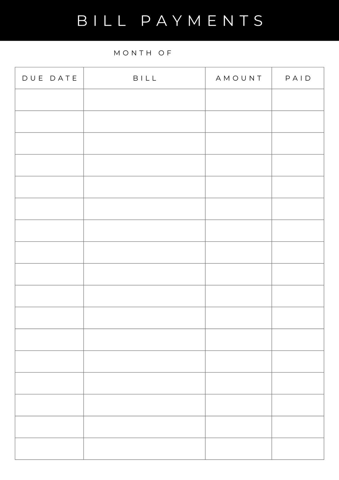 Free And Customizable Budget Templates inside Free Printable Blank Budget Forms