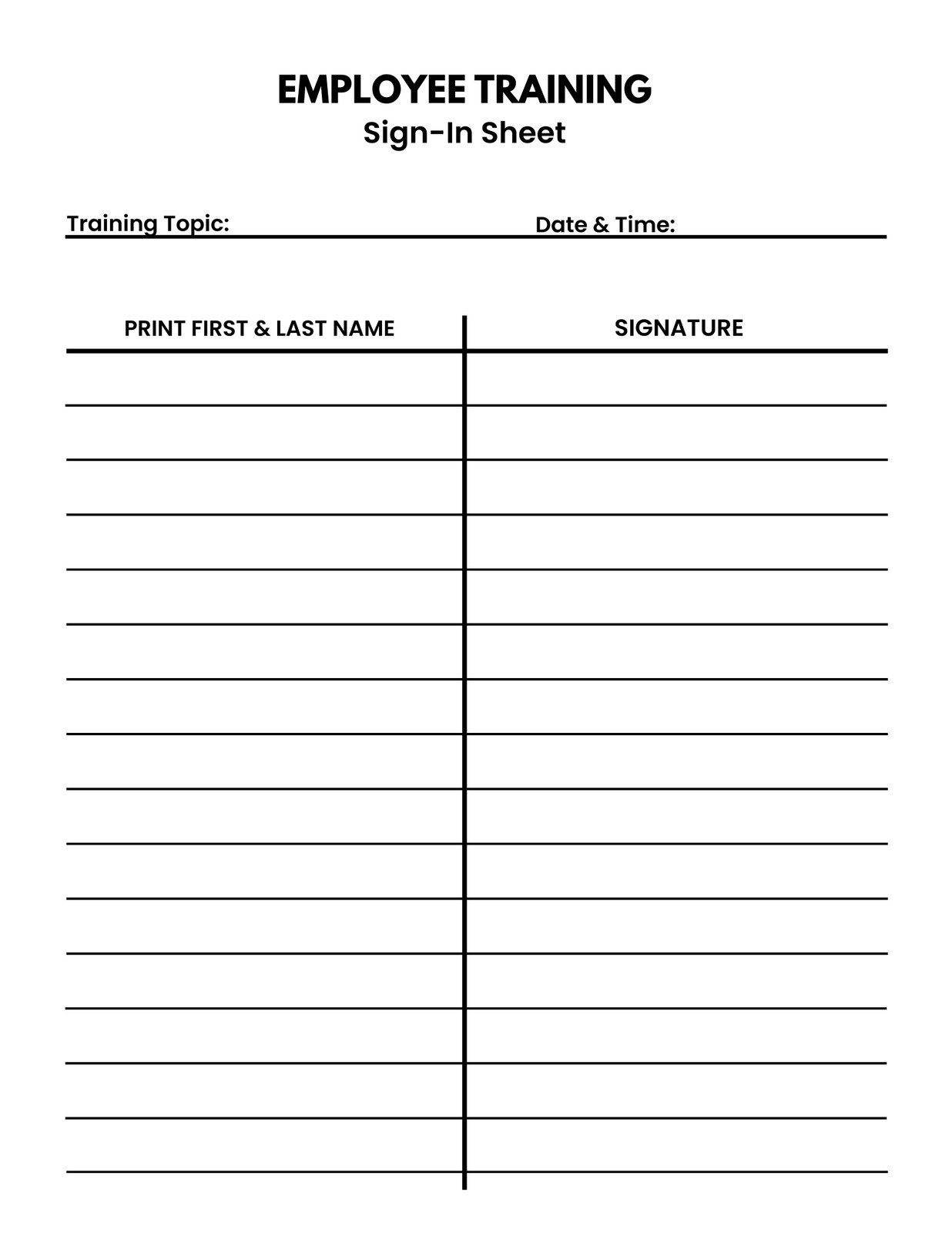 Free And Customizable Sign Up Sheet Templates within FREE Printable Blank Sign Up Sheet