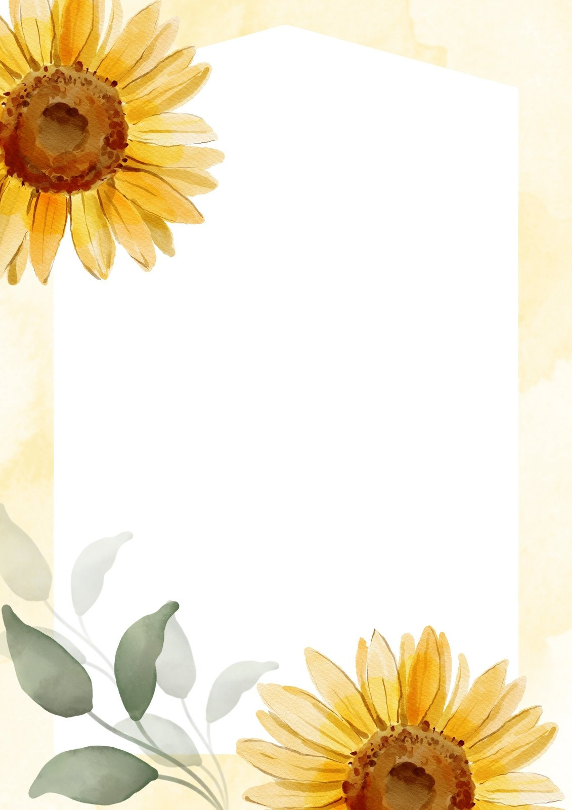 Free And Customizable Sunflower Templates in FREE Printable Blank Sunflower Invitations