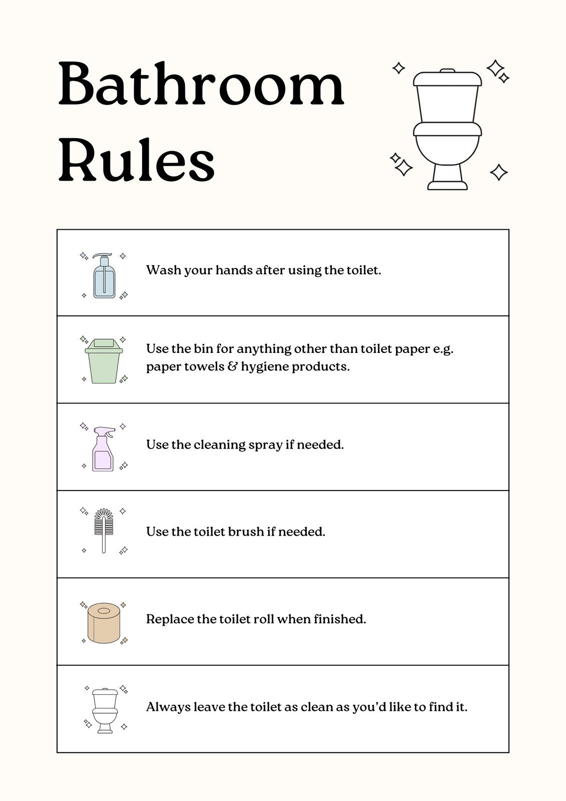 Free And Printable Bathroom Poster Templates | Canva for Free Printable Bathroom Etiquette Signs