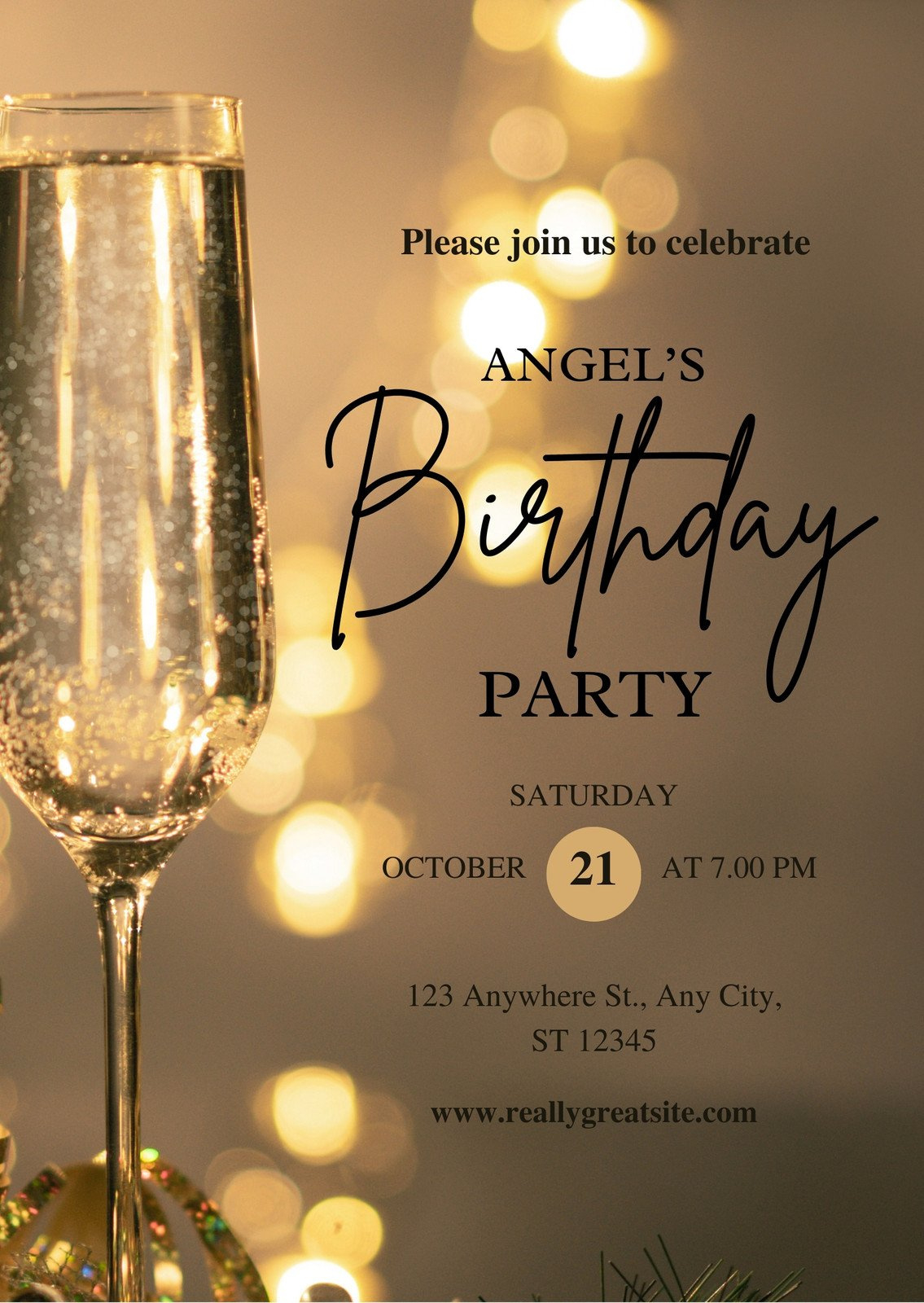 Free And Printable Birthday Invitation Templates | Canva intended for FREE Printable Birthday Invitations For Adults