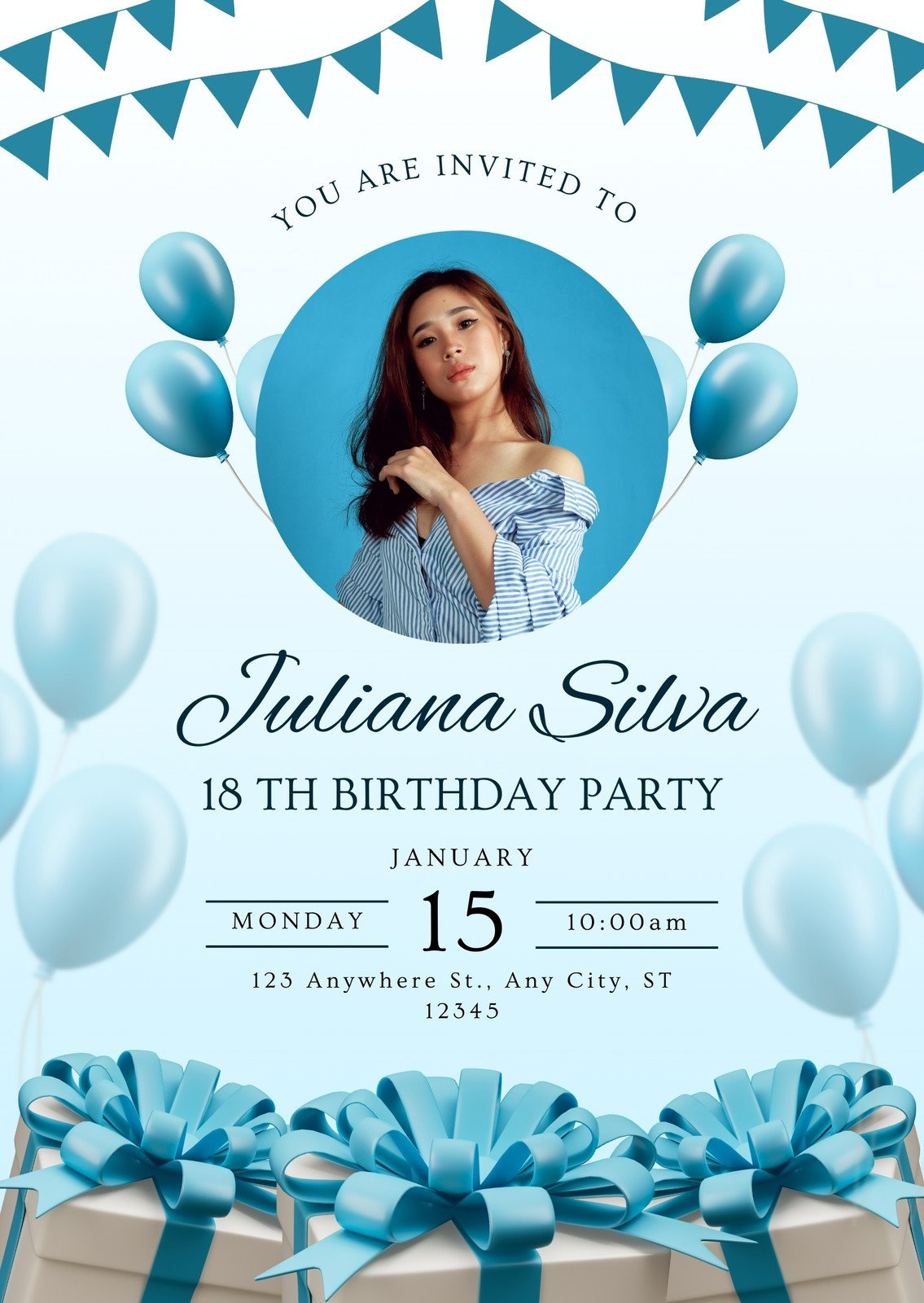 Free And Printable Birthday Invitation Templates | Canva regarding Free Printable Birthday Invitations For Adults