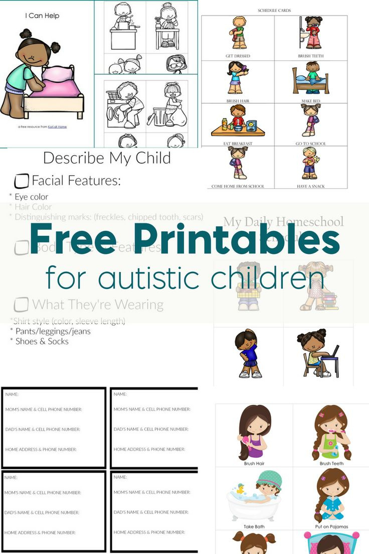 Free Autism Printables Library – Visual Schedules, Worksheets with regard to FREE Printable Autism Worksheets Printables