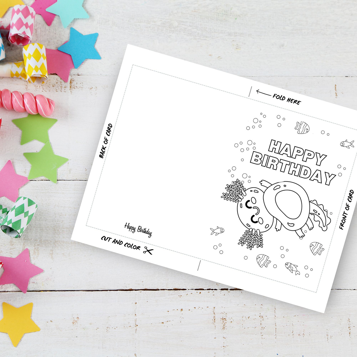 Free Axolotl Color In Birthday Card :: Behance inside Free Printable Axolotl Birthday Card