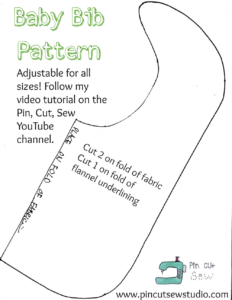 Free Baby Bib Pattern And Beginner Friendly Tutorial — Pin Cut Sew pertaining to FREE Printable Baby Bib Pattern