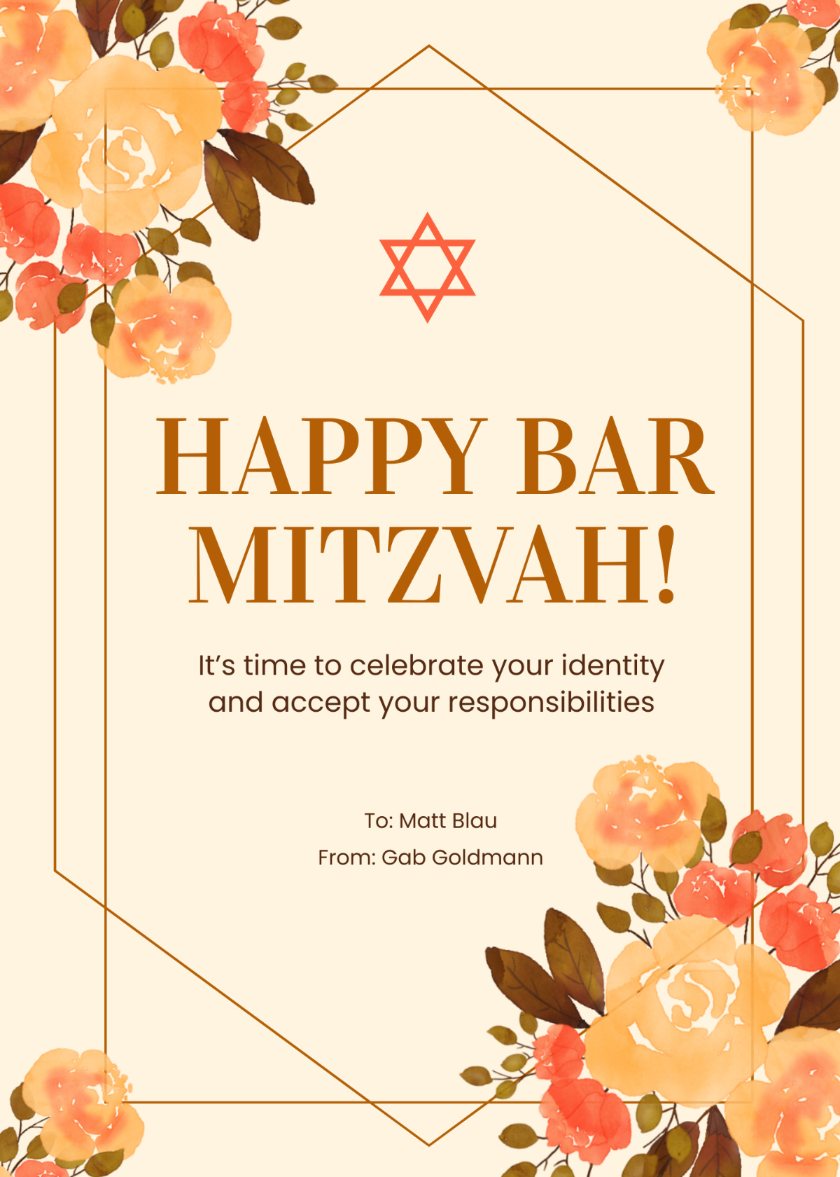 Free Bar Mitzvah Card Templates, Editable And Printable throughout Free Printable Bar Mitzvah Cards