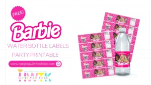 Free Barbie Party Printable Water Bottle Labels regarding Free Printable Barbie Water Bottle Labels