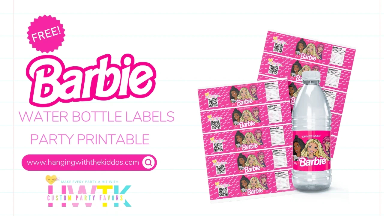 Free Barbie Party Printable Water Bottle Labels regarding Free Printable Barbie Water Bottle Labels