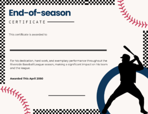 Free Baseball Certificate Templates To Edit Online intended for Free Printable Baseball Certificates Templates