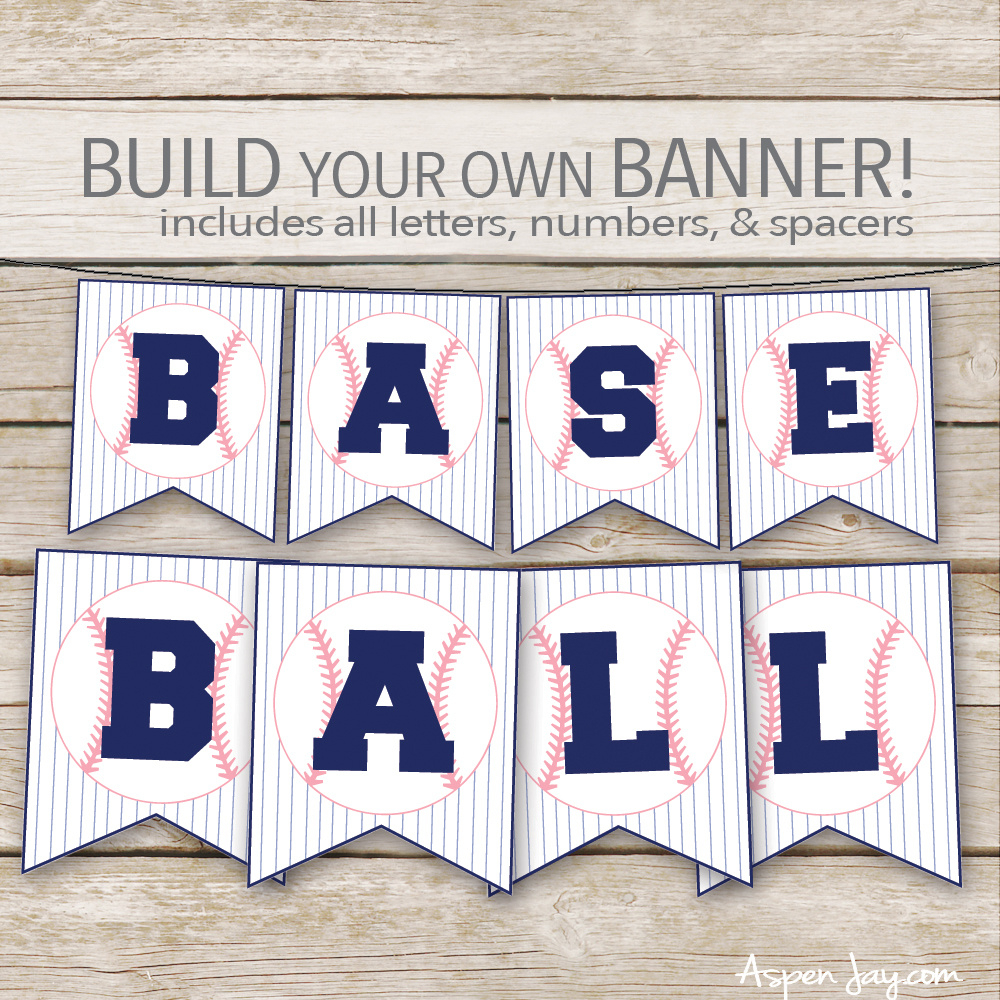 Free Baseball Concessions Banner - Aspen Jay pertaining to FREE Printable Baseball Birthday Banner