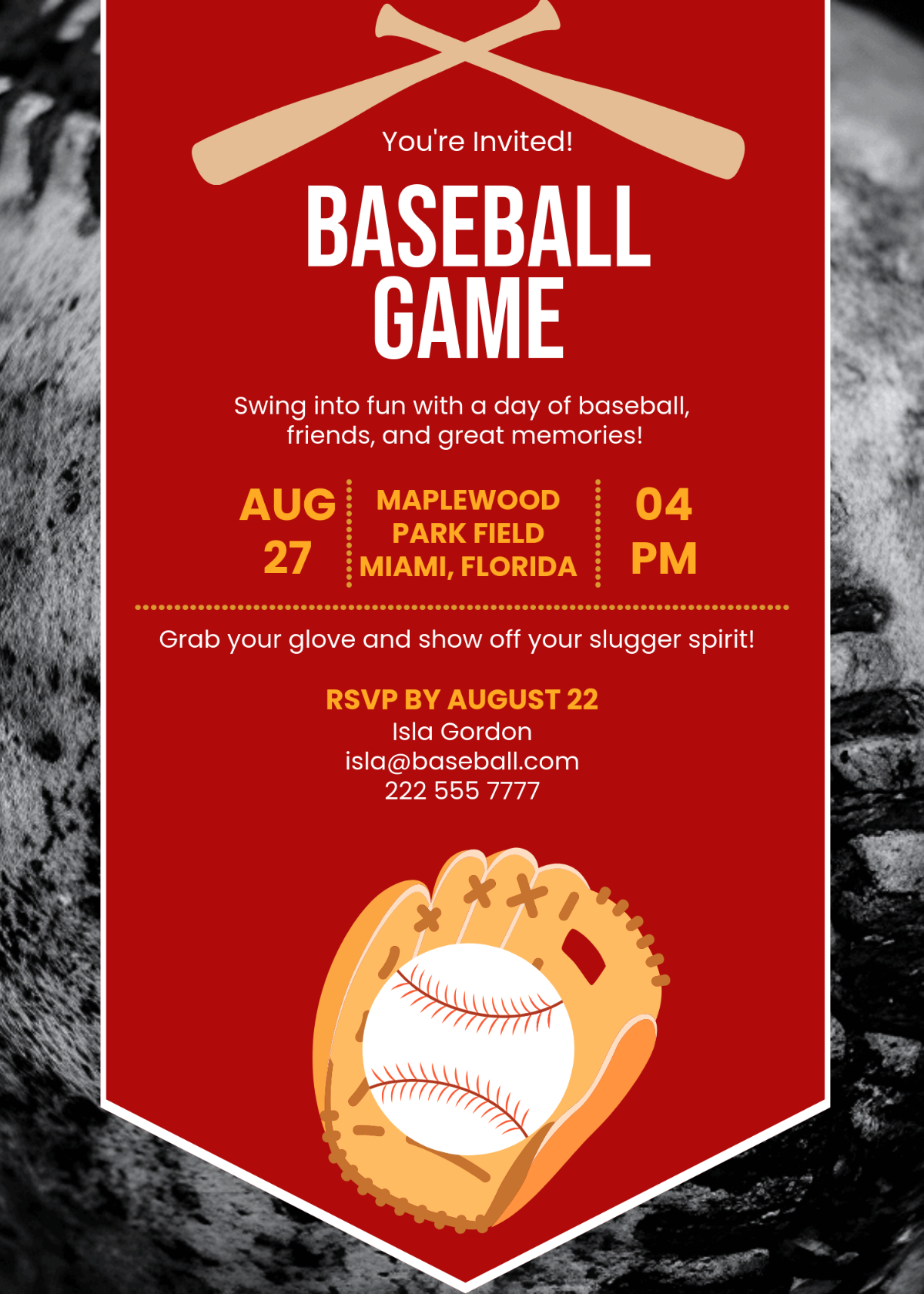 Free Baseball Invitation Templates, Editable And Printable pertaining to Free Printable Baseball Invitation Templates