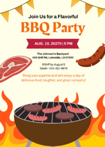 Free Bbq Invitation Templates, Editable And Printable with Free Printable Bbq Invitation Templates