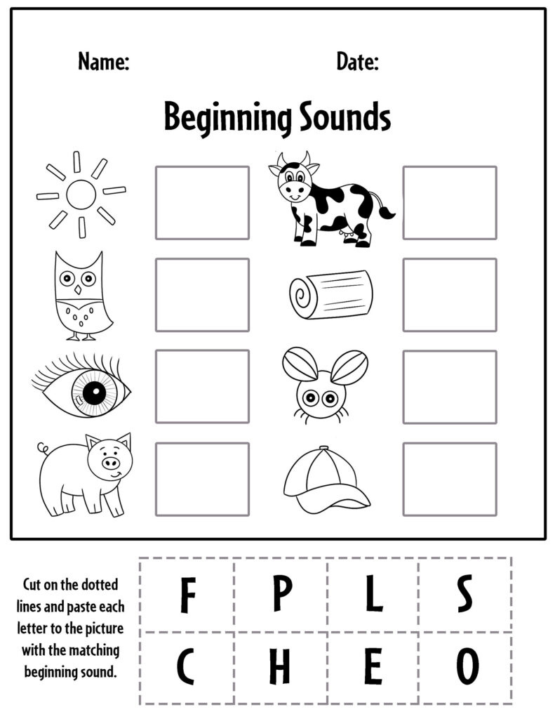 Free Beginning Sounds Worksheets For Preschool ⋆ The Hollydog Blog within FREE Printable Beginning Sounds Worksheets For Kindergarten