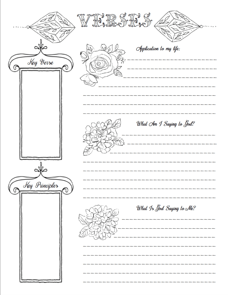 Free Bible Journaling Printables (Including One You Can Color!) within FREE Printable Bible Study Journal