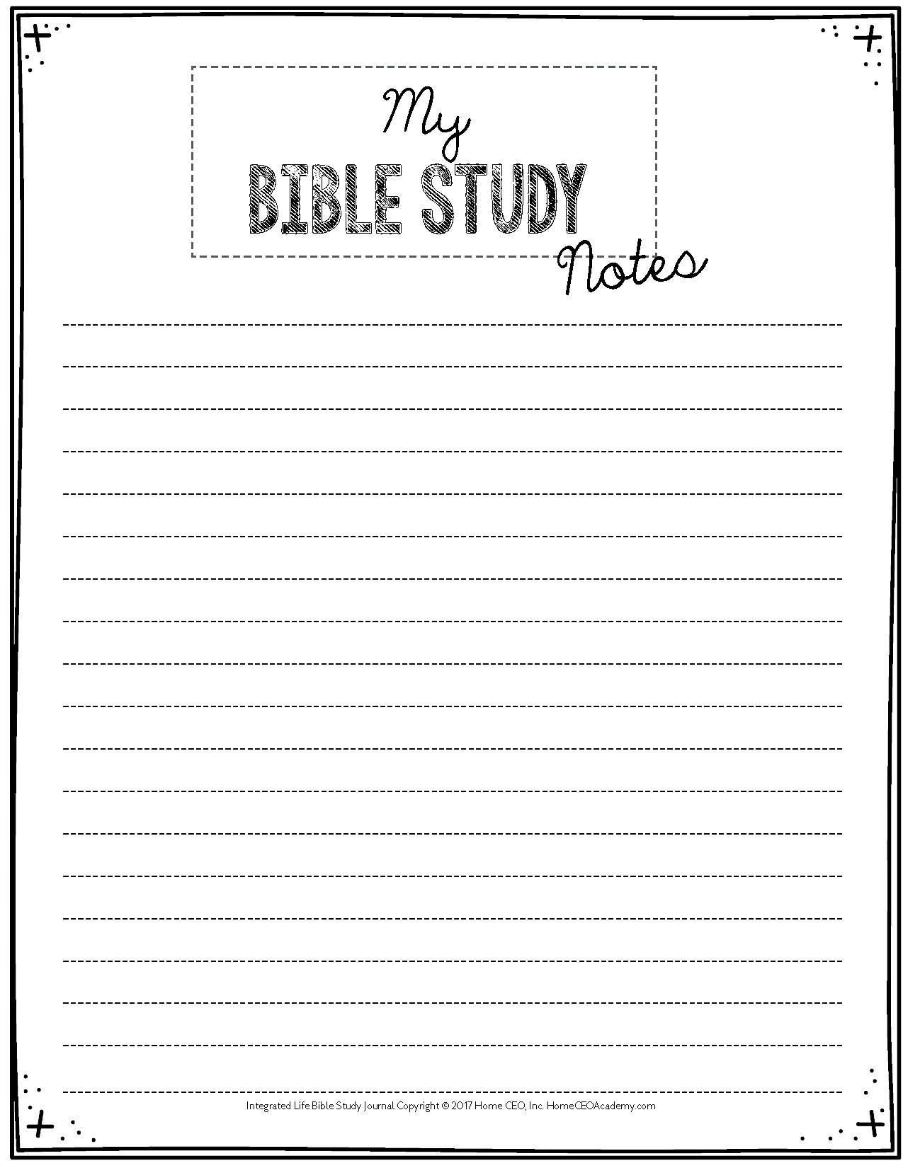 Free Bible Study Printables for Free Printable Bible Study Journal