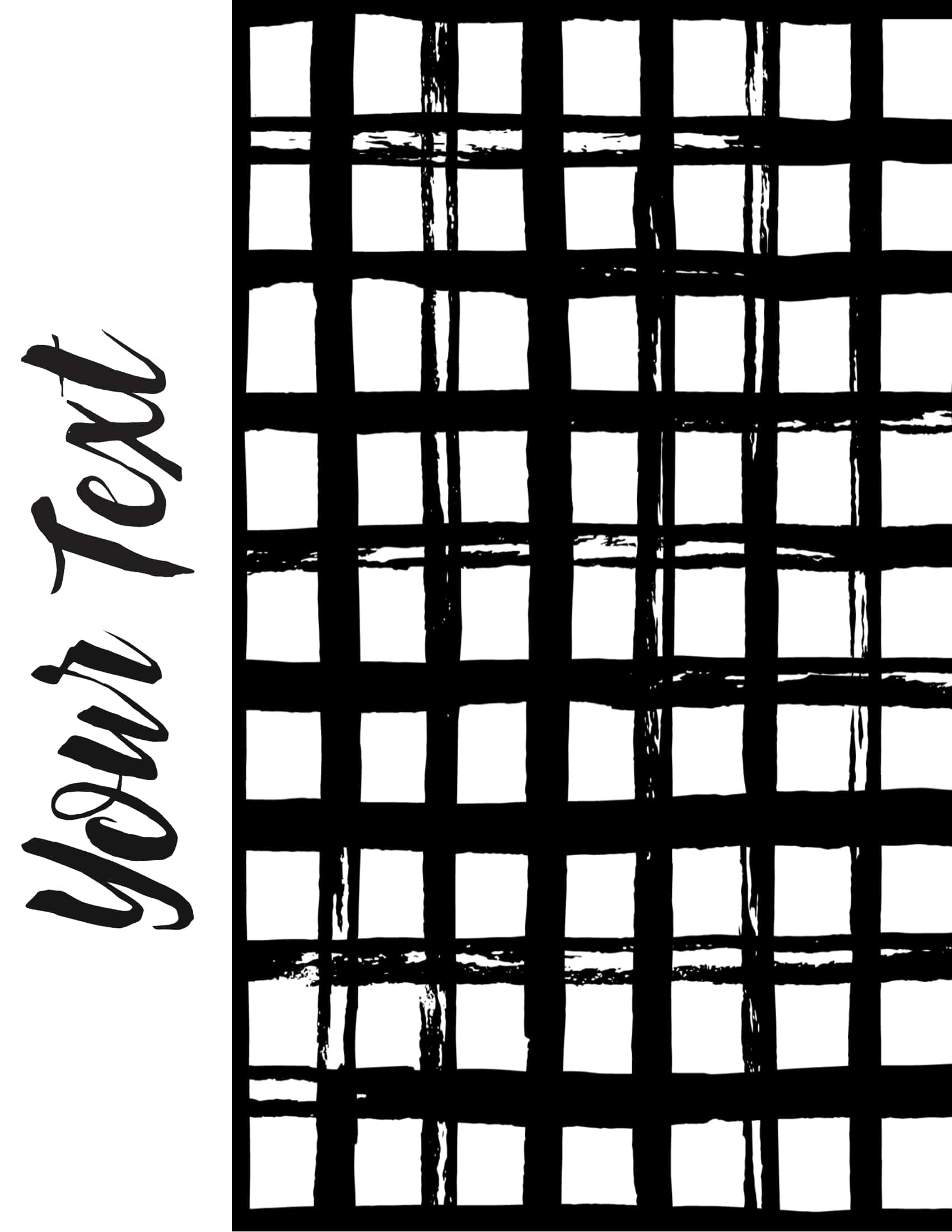 Free Binder Covers | Black And White With Custom Text with FREE Printable Black and White Binder Covers