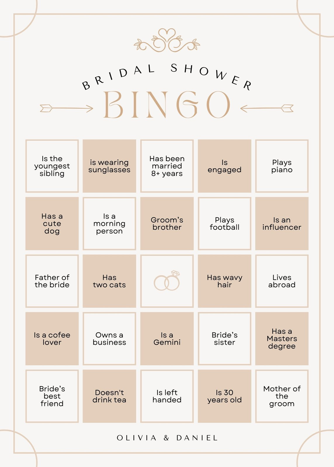 Free Bingo Card Templates To Customize And Print | Canva with regard to Free Printable Bridal Shower Bingo Games