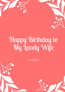Free Birthday Card For Wife Templates, Editable And Printable intended for Free Printable Birthday Cards For My Wife