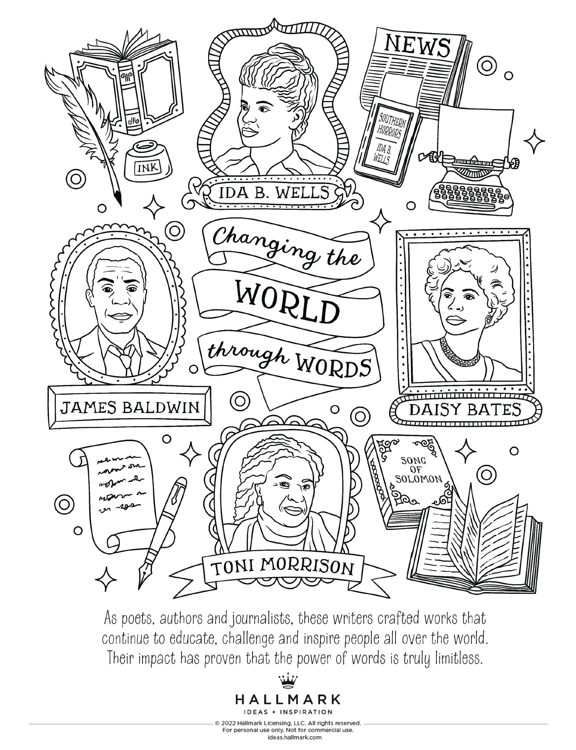 Free Black History Month Coloring Pages To Celebrate With The for Free Printable Black History Month Calendar