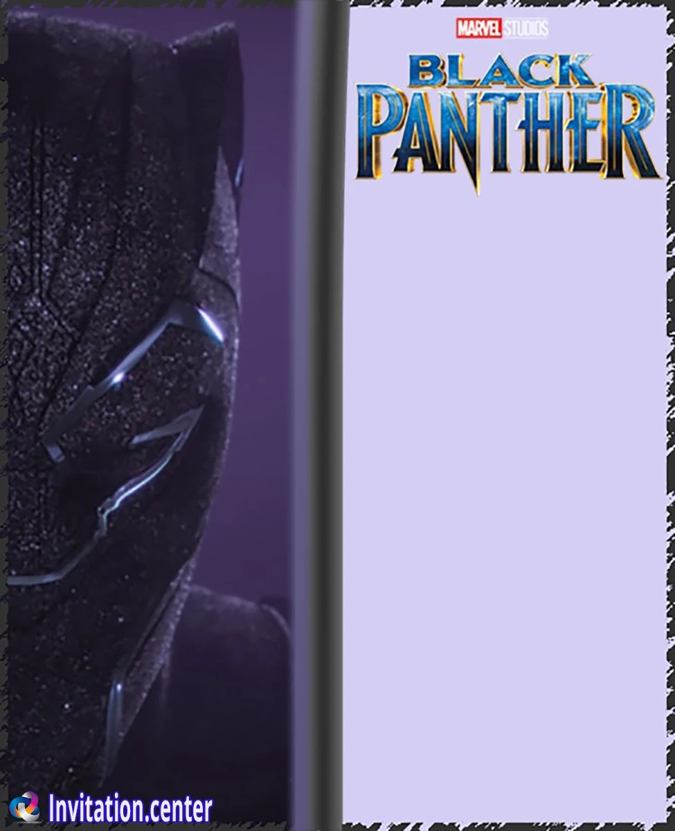 Free Black Panther Invitation Templates For Your Next Event throughout FREE Printable Black Panther Birthday Invitations
