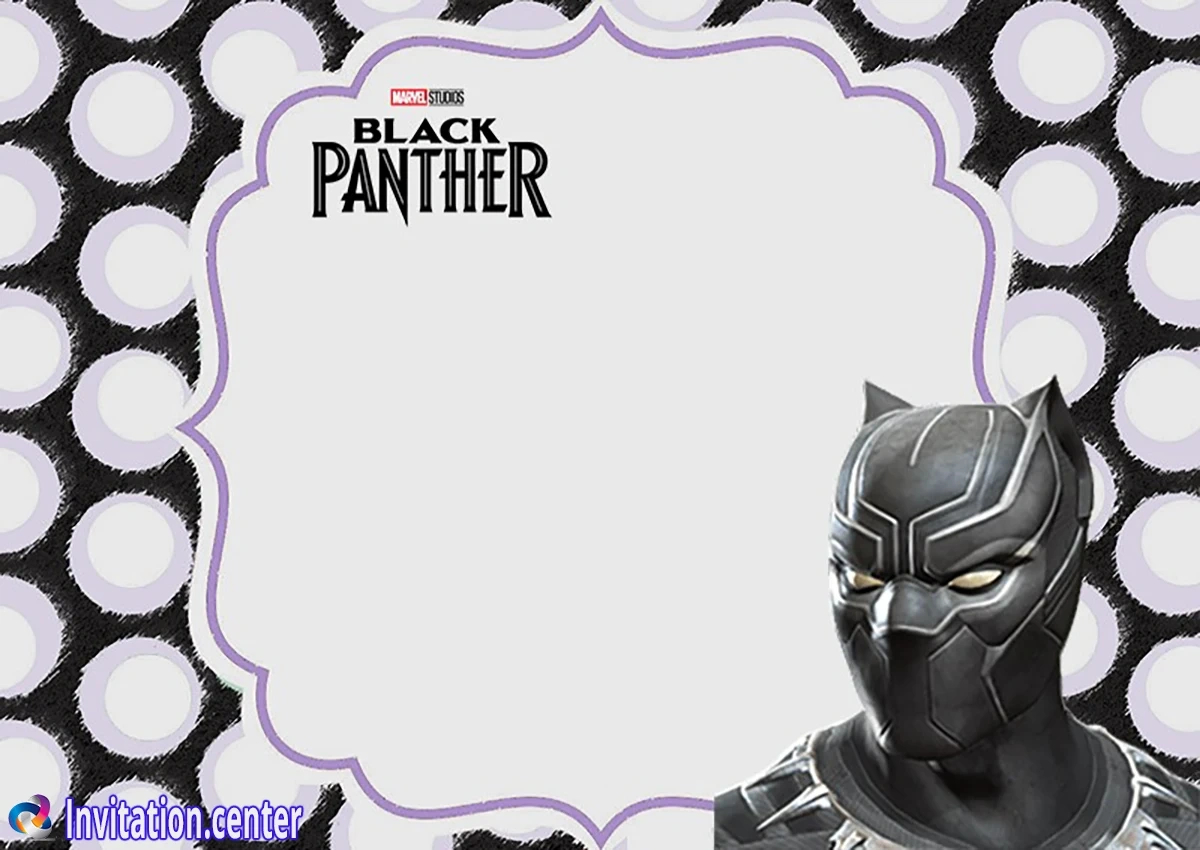 Free Black Panther Invitation Templates For Your Next Event with regard to Free Printable Black Panther Invitations