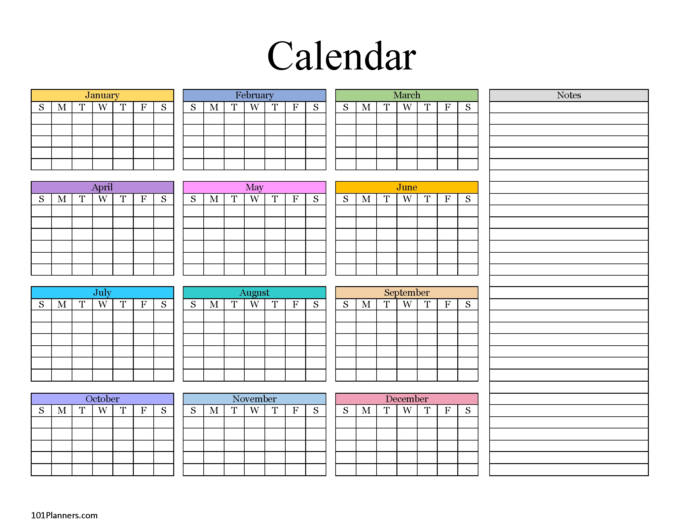 Free Blank Calendar 2025 | Word, Typeable Pdf And Images with regard to Free Printable Blank Yearly Calendar