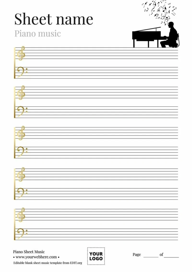 Free Blank Music Sheets To Print pertaining to Free Printable Blank Sheet Music Paper