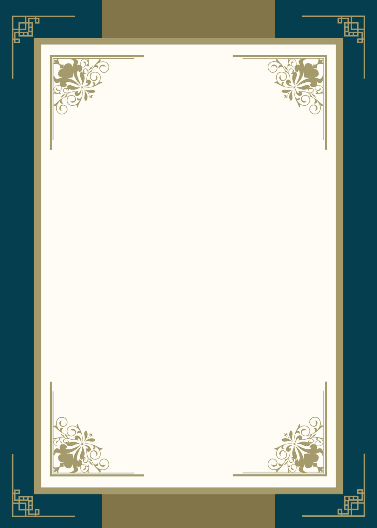 Free Border Invitation Templates, Editable And Printable with Free Printable Borders For Invitations