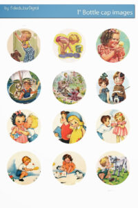 Free Bottle Cap Images: Retro Children Free Bottle Cap Images Template throughout Free Printable Bottle Cap Images