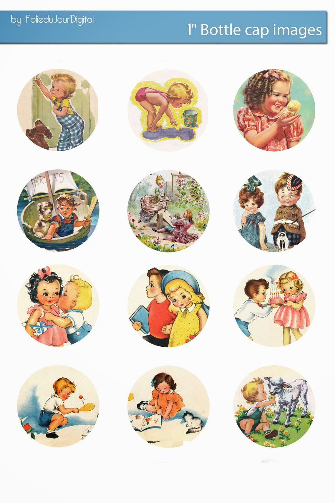 Free Bottle Cap Images: Retro Children Free Bottle Cap Images Template throughout Free Printable Bottle Cap Images