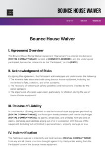 Free Bounce House Waiver Template To Edit Online regarding FREE Printable Bounce House Waiver