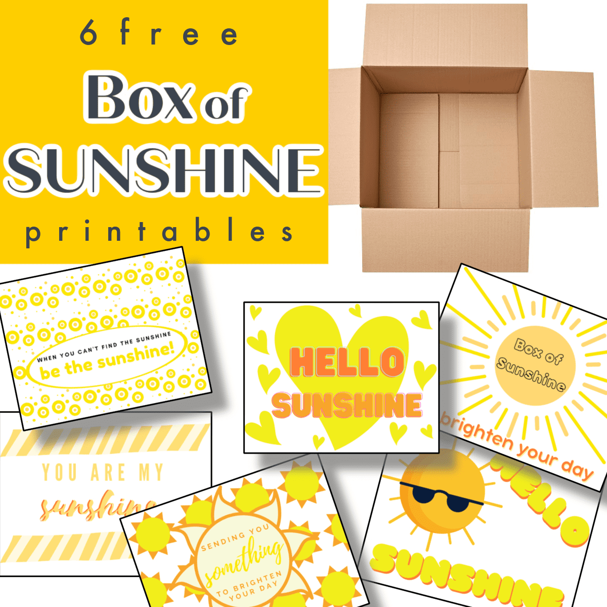 Free Box Of Sunshine Printable - Organized 31 throughout FREE Printable Box of Sunshine Printable