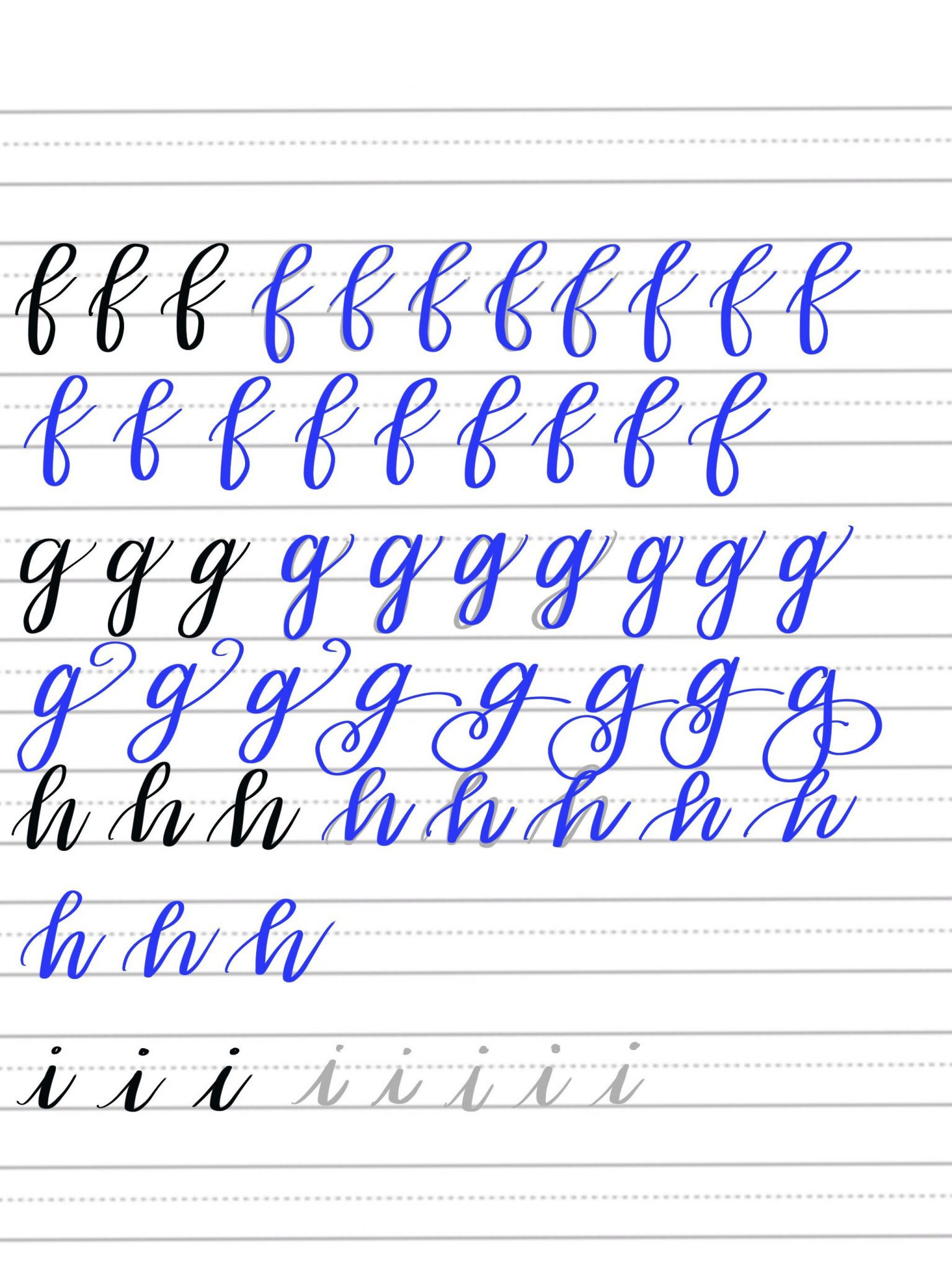Free Brush Lettering Practice Sheets: Lowercase Alphabet - intended for Free Printable Brush Lettering Practice Sheets