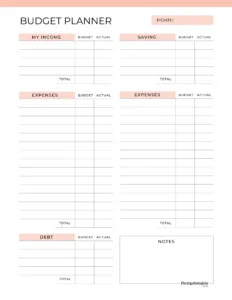Free Budget Planner Templates | Printable &amp; Fillable within FREE Printable Budget Planner 2025