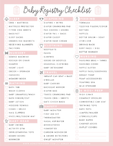 Free · Baby Registry Guide + Printable Checklist throughout Free Printable Baby Registry Checklist